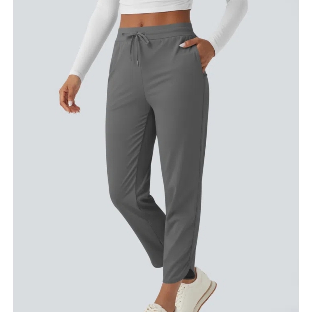 NEW HALARA Gray Drawstring Jogger Pants